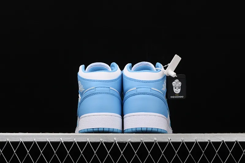 All categories Air Jordan Jordan series basketball shoes Air Jordan 1 Mid Air Jordan 1 Mid AJ1 Joe 1 white and blue 554724-106